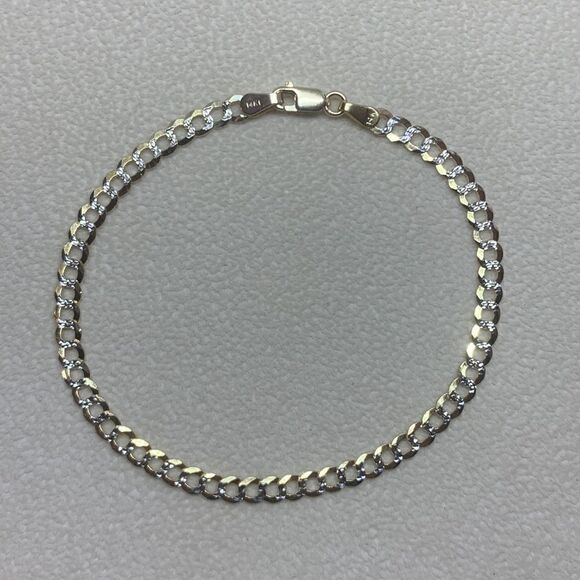 Curb link bracelet 14k solid gold perfect - Picture 4 of 16